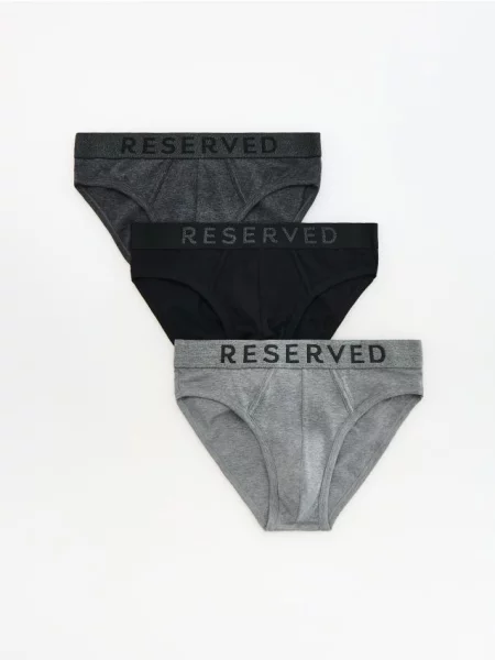 Reserved Set de 3 perechi de chiloți gri-închis gri