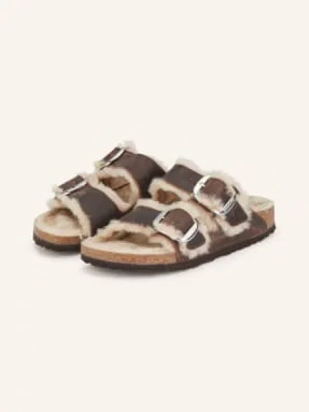 Birkenstock Pantofle Arizona Big Buckle tmavě hnědá béžová