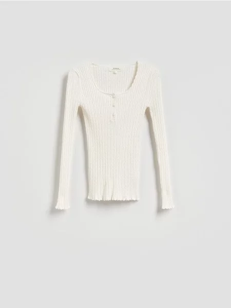 Reserved Pulover din crem