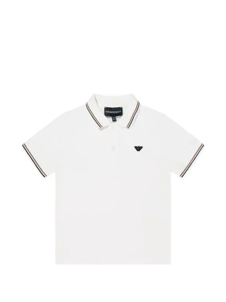 Koszulka polo dziecięca Emporio Armani biała