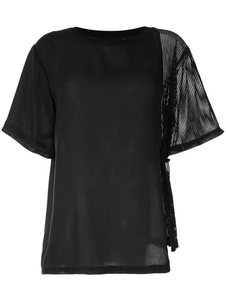 Przezroczysta krótka koszulka Haculla czarna