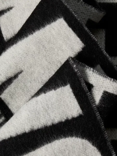 Fular Calvin Klein cu franjuri negru