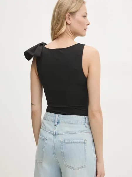 Однотонна блуза Answear Lab чорна