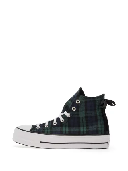 Kockás papucs Converse fekete