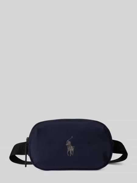 Saszetka nerka z krzyżowym paskiem Polo Ralph Lauren granatowa