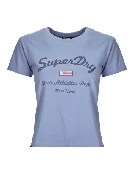 Grafika tričko Superdry modrá