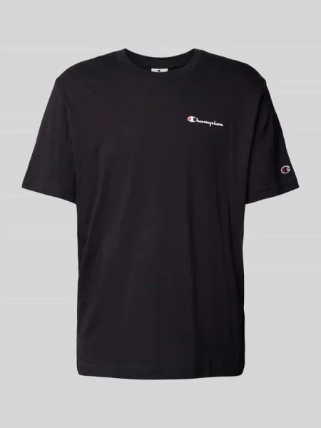 T-shirt z nadrukiem z logo Champion czarna