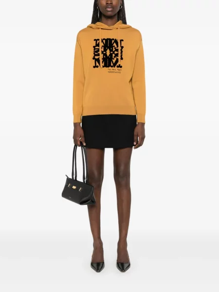 Суичър с качулка Max Mara жълто