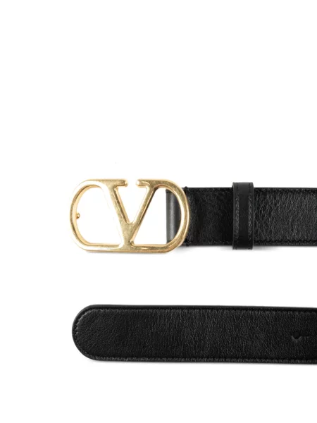 Cu centură curea Valentino Garavani din piele negru