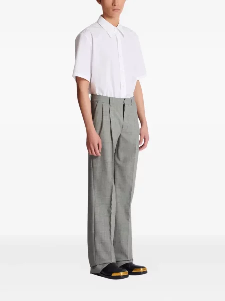 Pantaloni Balmain de lână gri