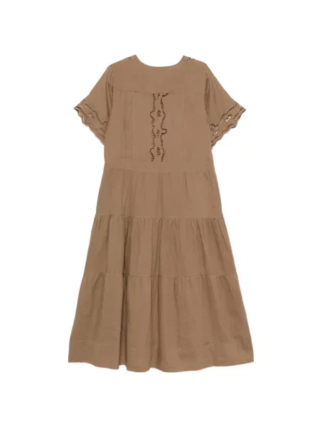 Rochie midi Seventy cu broderie