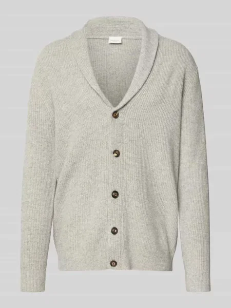 Kardigan wełniany z szalowym kołnierzem Profuomo