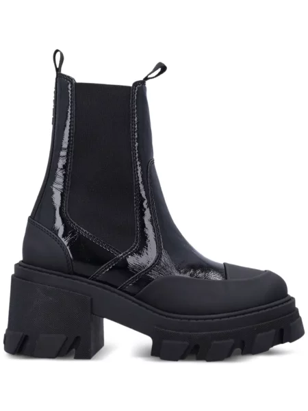 Botine chelsea Ganni din piele negru