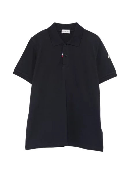 Koszulka polo dziecięca Moncler Enfant niebieska