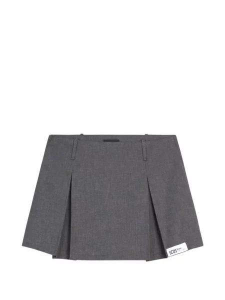 Fusta mini Gcds din țesătură twill gri