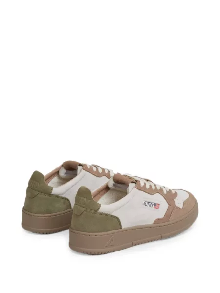 Sneakerși Autry din piele de căprioară alb
