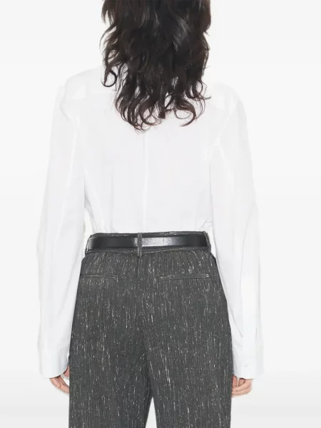 Cămașă Tory Burch din poplin alb