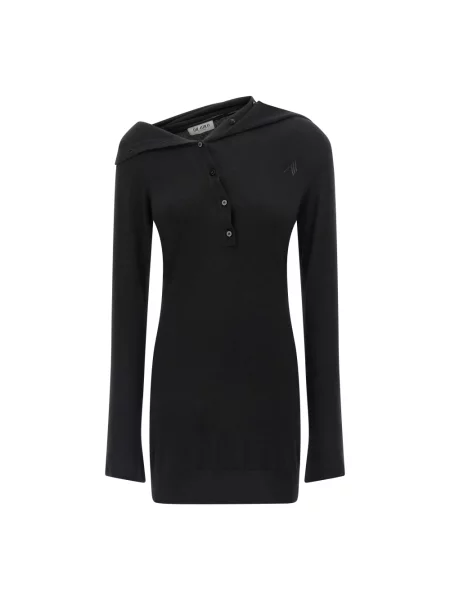 Sukienka The Attico z kaszmiru czarna