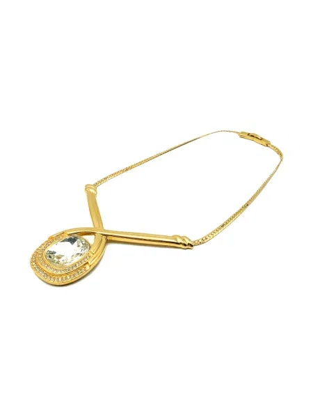 Colier Jennifer Gibson Jewellery de cristal auriu