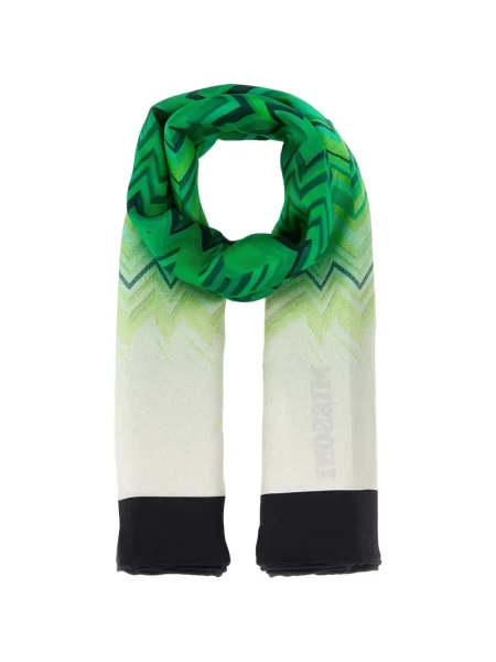 Fular Missoni cu imagine verde
