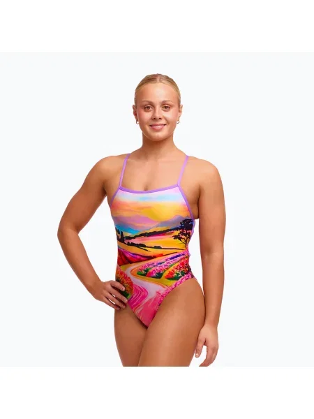 Дамски цял бански костюм Funkita Strapped In One piece meadow made