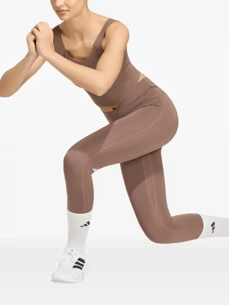 Pantaloni Adidas cu dungi alergare alb