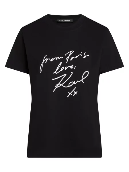Karl Lagerfeld Majica With Love / bela črna