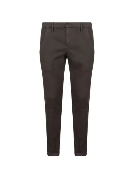 Pantaloni Dondup cu autograf maro