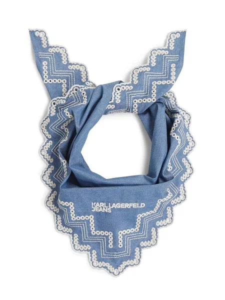 Fular Karl Lagerfeld Jeans albastru
