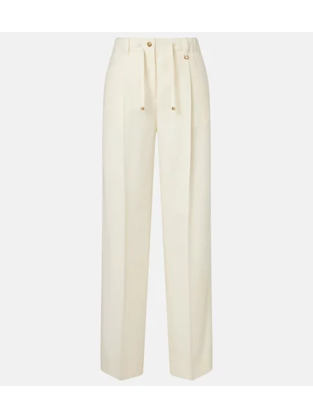 Pantaloni Moncler de lână alb