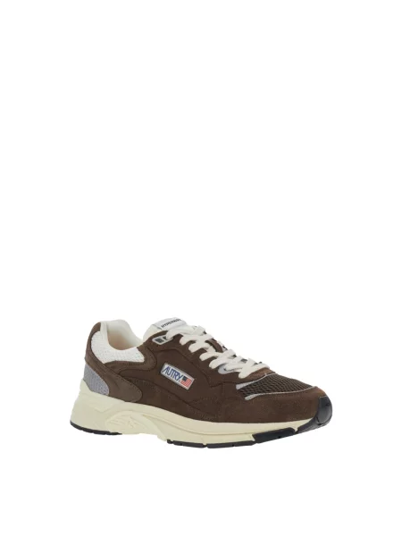 Sneakersy Autry brązowe