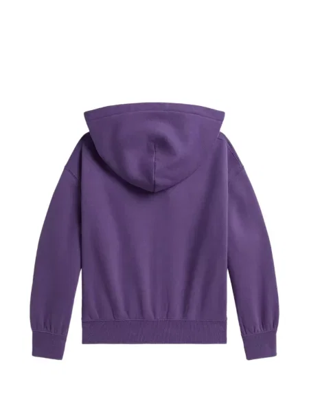 Bluza z kapturem dziecięca Polo Ralph Lauren fioletowa
