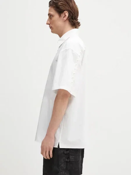 Классическая ошейниковый рубашка Ambush с жемчугом белая