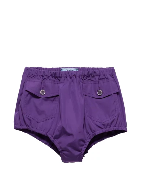 Pantaloni scurți Prada din poplin violet