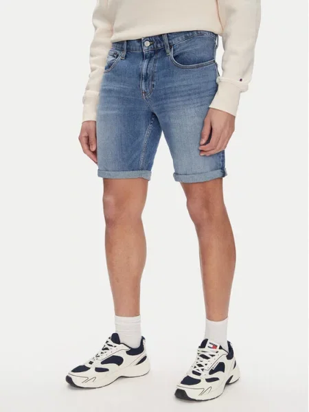 Krátké džínové šortky Tommy Jeans modré