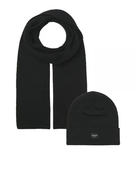 JACK & JONES Fular JACDNA negru alb