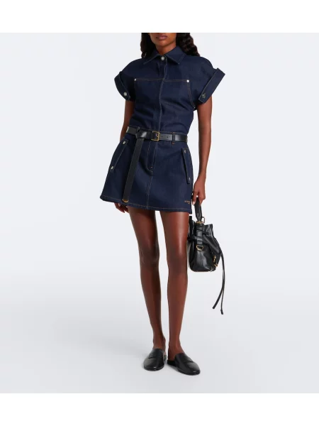 Rochie din denim Givenchy albastru