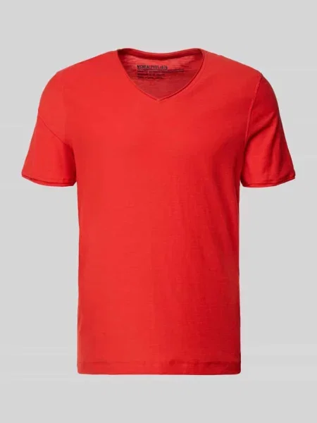 T-shirt z dekoltem w serek w kroju regular fit Mcneal czerwona