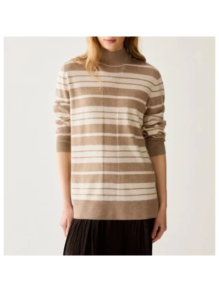 Sweter z golfem Pennyblack wełniany beżowy