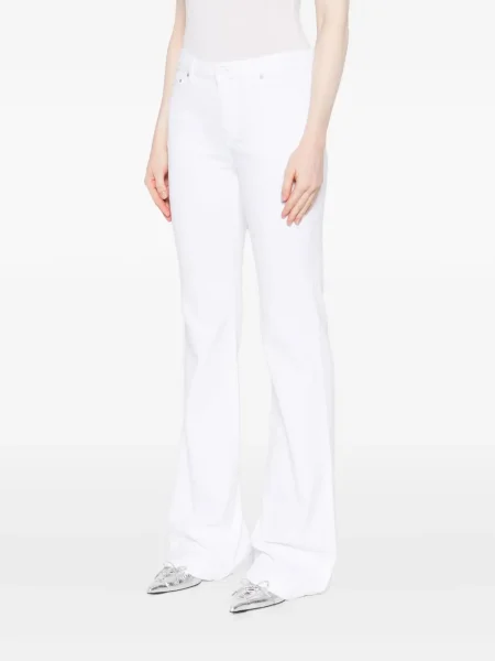 Blugi evazați Ag Jeans alb
