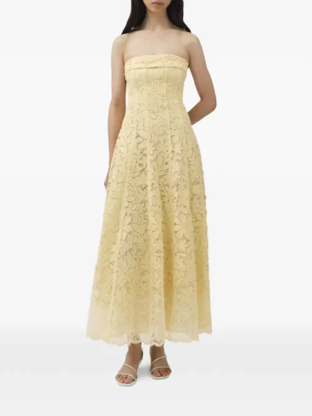 Rochie Simkhai din dantelă fără bretele galben