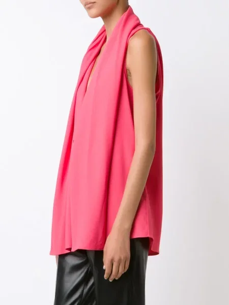 Bluzka Haider Ackermann z klapą różowa