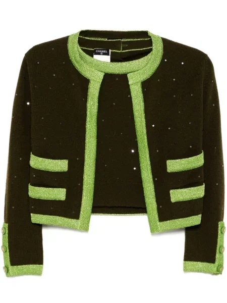 Krátký top Chanel Pre-owned zelený