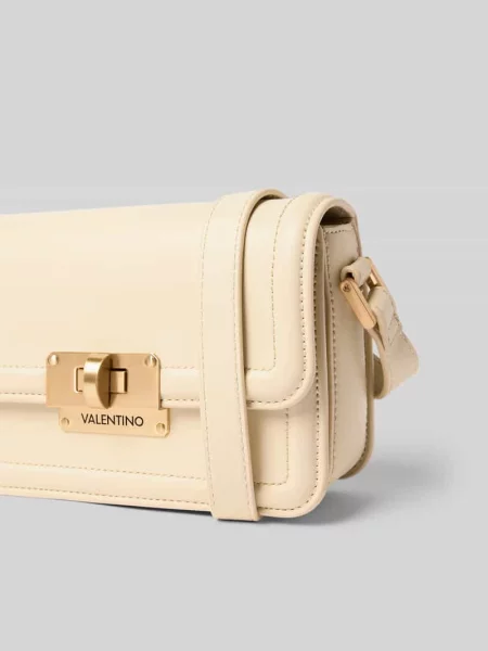Torba na ramię z imitacji skóry model ‘FLOREN’ Valentino Bags beżowa