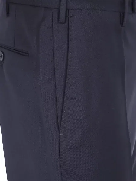 Vlněné chinos Incotex modré