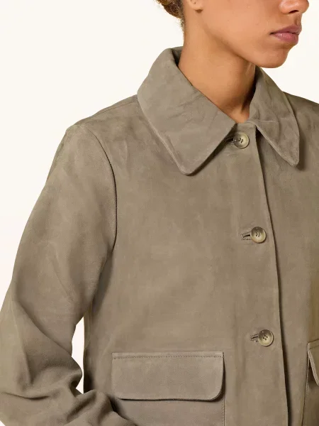 Selected Femme Blezer Skórzany gruen