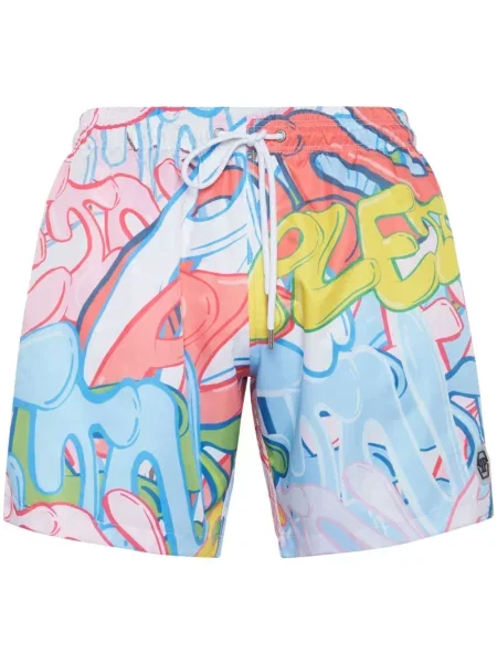 Slip de baie Philipp Plein cu imagine roz