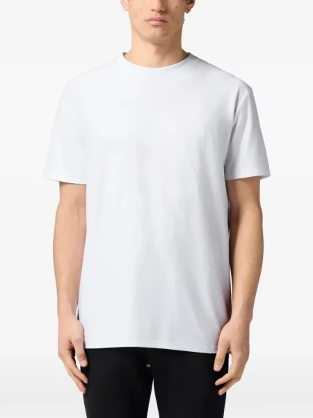 Tricou Philipp Plein din jacard alb