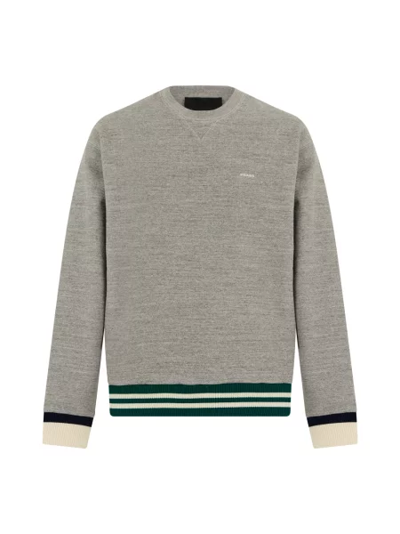 Bluza z kapturem Prada z kapturem szara