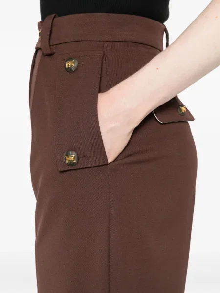Pantaloni Elisabetta Franchi plisate maro